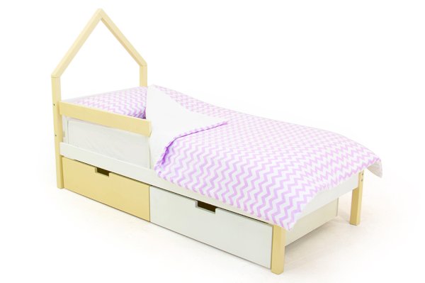 Детская кровать-домик мини Svogen цвет бежево-белый (Бельмарко)