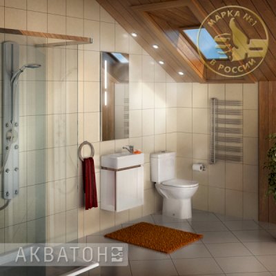 Набор мебели для ванной комнаты Эклипс 46 М, цвет Эбони светлый  (Акватон)